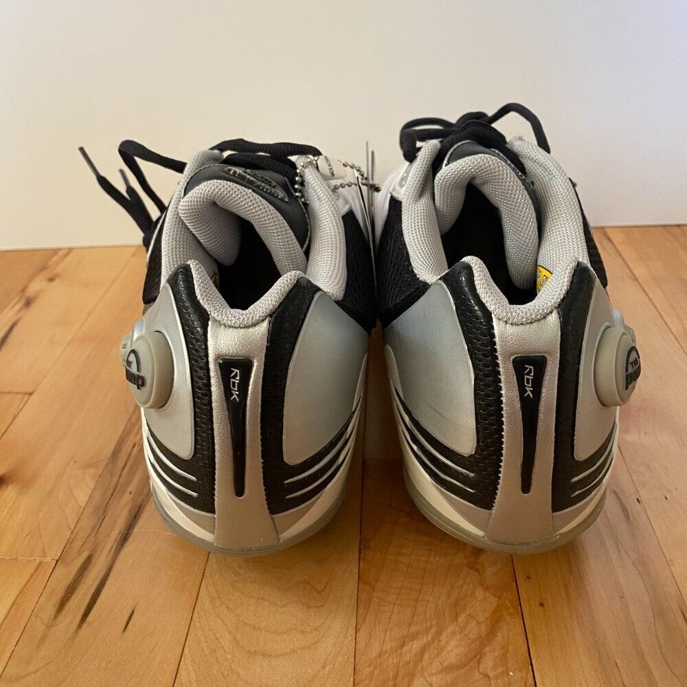 NFL Equipment Reebok The Pump PlayDry White & Black Football Cleats Mens Size 13 - Picture 7 of 9
